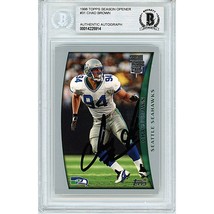 Chad Brown Seattle Seahawks Auto 1998 Topps Football Signed On-Card Beckett Slab - £54.50 GBP