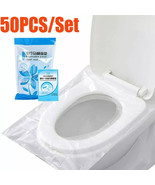 50pcs Biodegradable Disposable Plastic Toilet Seat Cover Waterproof Non ... - $8.28 CAD