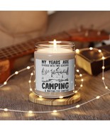 Scented Soy Candle 9oz Black and White Camping Scene, Glowy Permanent Ad... - £21.22 GBP