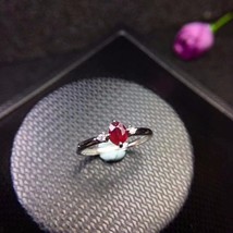 New shop promotion natural ruby lady ring color good 925 Silver Mosaic explosion - £43.89 GBP