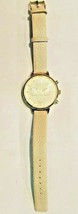 Geneva Platinum Women&#39;s 9857 Ivory Gold White Leather Japanese Quartz Watch - $39.55