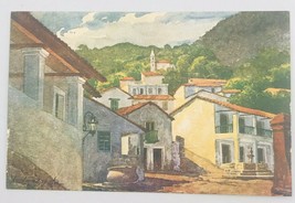 Vintage Teodoro Zapata City Street Taxco Mexican Painting Postcard FEMA - £6.04 GBP