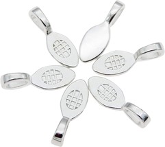 100pcs Silver Glue on Bail Charm Pendant Earring Bails for Glass Tile DIY  - €14,47 EUR