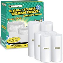 13-Gallon and 4-Gallon Trash Bags Set 160 Count Unscented Tall Garbage 1... - $348.07 MXN