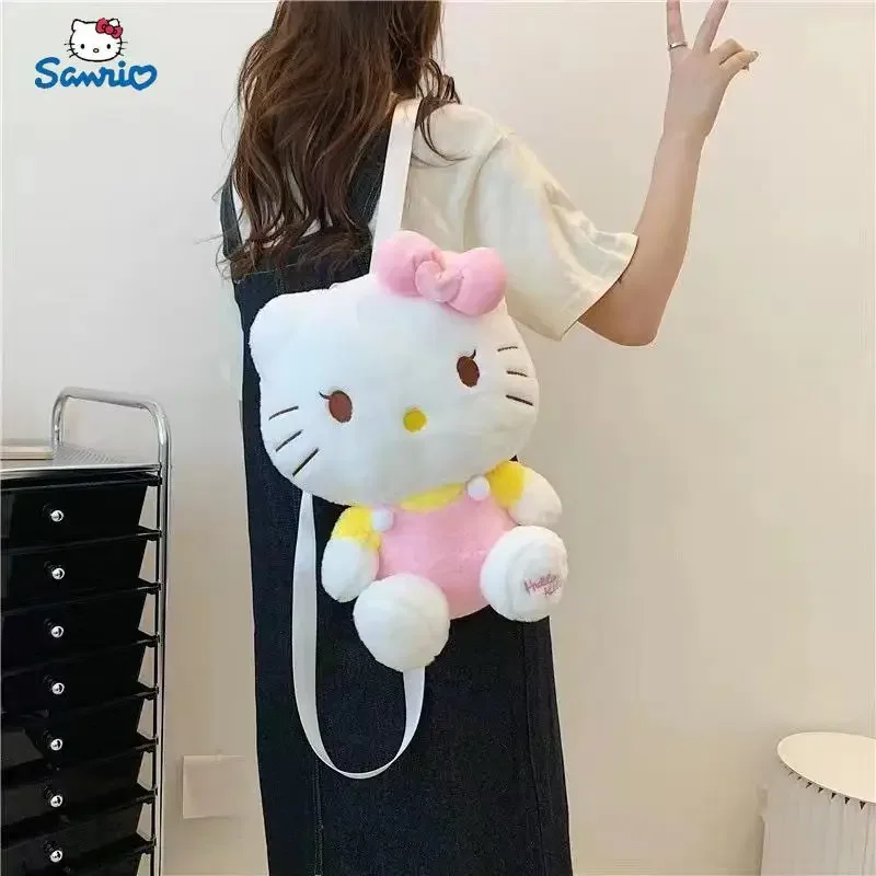 New Sanrio Hello Kitty Kawaii Plush Backpack Stuffed Animals Dolls Toys Plushie - £19.82 GBP