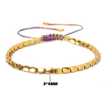 Handmade Tibetan Buddhist Copper Beads Bracelet Adjustable Braided Bracelets For - £11.41 GBP