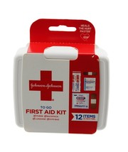 Johnson &amp; Johnson First Aid To Go! Portable Mini Travel Kit - 12pc - £4.69 GBP
