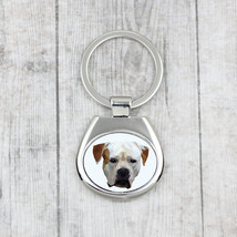 A key pendant with a American Bulldog dog. A new collection with the geo... - £10.30 GBP