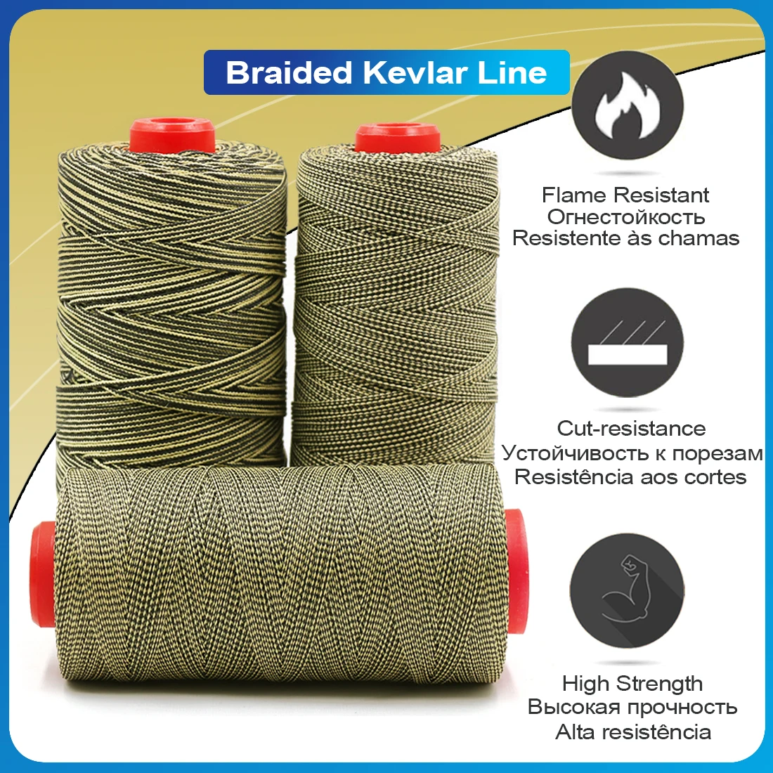 Kite Flying String Kevlar Line 0.7mm~1.4mm High Strength Fishing Assist Cord - £10.99 GBP+