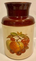 McCoy Pottery Fruit Festival Canister #253 ~ Vintage ~ Fall or Rustic Decor - £15.97 GBP