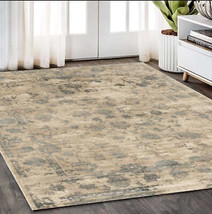 5&#39; X 7&#39; Viscose Sand Or Blue Area Rug - £277.02 GBP+