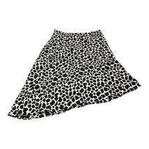 INC Women&#39;s Size 10 Black White Animal Print Side Zip Lined Maxi Skirt - £14.46 GBP