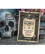 Editable Vintage Halloween Invitation, Halloween Party Invite, Gothic Ha... - $0.00 CAD