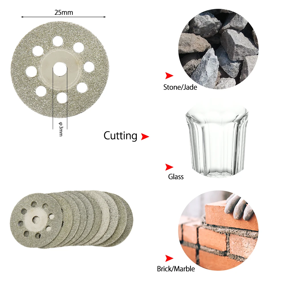 House Home 32/31/30 Pcs Mini Circular Saw Blade Set Sanding Grinding Wheel Cutti - £21.59 GBP