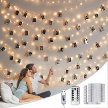 Photo Clip String Lights With Remote, 33Ft 100 Led Usb Powered Fairy Lights Pict - £17.57 GBP