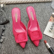 Fashion design Women&#39;s Lady Medium Thin Heel Pointed Toe Buckle Footwear Pumps M - £62.81 GBP