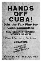 Hands Off Cuba! Fair Play Lee Harvey Oswald Flyer Jfk Ass ASIN Ation 4X6 Photo - £6.23 GBP