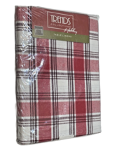 Trend Collections Classic Plaid Tablecloth Red Multi 100% Cotton 60&quot;x84&quot;... - £17.40 GBP