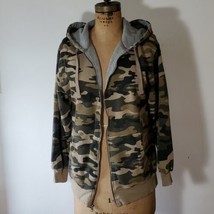 Joe Boxer Hoodie Size S Thermal Lined Cotton Camouflage Green Black Men&#39;s - £15.11 GBP