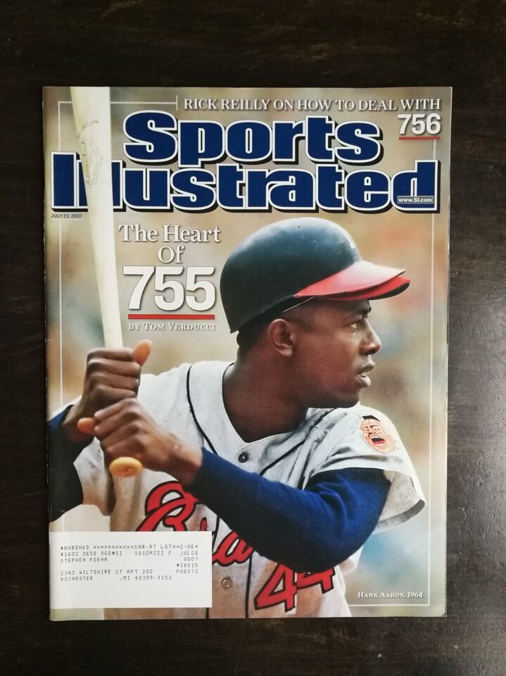 Primary image for Sports Illustrated July 23, 2007 Hank Aaron Atlanta Braves 755 Home Runs  1023