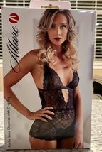 Allure Dahlia Chemise with G String -Black L/XL -Boxed MPN 17-3002 - $39.99
