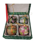 Oriental Treasures Cloisonné Enamel Ornaments set 4 by D. S. STARR. Handcrafted  - $49.49