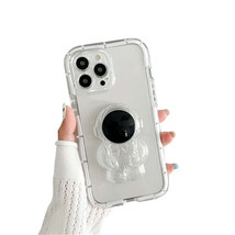 Anymob iPhone Phone Case Cute Astronaut Folding Stand Clear White Shockproof  - £19.18 GBP