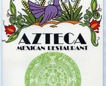 Azteca Mexican Restaurant Menu &amp; 2 Napkins Washington &amp; Oregon - £24.91 GBP