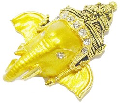 Thai Lucky Gift Amulet Talisman Ohm Lord Ganesha Takrud Yantra LP Pern W... - $198.88