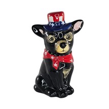 Fourth Of July Chihuahua Dog Figurine Patriotic Red White Blue - $17.99