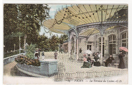 La Terrasse du Casino Vichy France 1910s postcard - $6.44