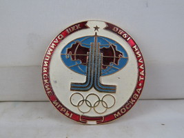 Vintage Summer Olympics Pin - Moscow 1980 Official Logo Soviet World-Sta... - $19.00