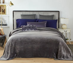 Solid Gray - Throw 50&quot;x60&quot; - Fleece Fuzzy Soft Plush Couch Bed Sofa Blanket - £20.70 GBP