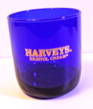 Harveys Bristol Cream Cobalt Blue w Gold Lettering  Coctail Glass EUC - $141.74 MXN