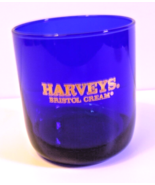 Harveys Bristol Cream Cobalt Blue w Gold Lettering  Coctail Glass EUC - $142.37 MXN