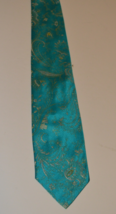 Blue Green Teal Dynasty Brand Tie made in Kyoto Japan - $19.95