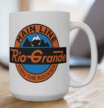 Rio Grande Main Line old logo Train 15oz Railroad mug - $9.49