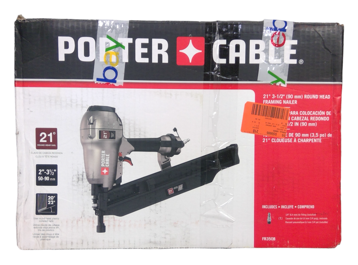 OPEN BOX - Porter-Cable FR350B 21-Degree 3-1/2" Framing Nailer (TOOL ONLY) - $169.99