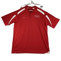 Nike Team Buckeye Lacrosse Polo Shirt Men’s XL Red Ohio State Short Sleeve - £19.58 GBP