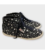 SUPERGA Women’s Size 7 Navy Blue &amp; White Star Print Hi Top Canvas Sneakers - €33,17 EUR