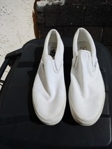 VANS OFF THE WALL White Cloth Slip On 508731 Mens 13 Used +READ+ - £23.76 GBP