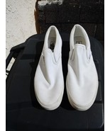 VANS OFF THE WALL White Cloth Slip On 508731 Mens 13 Used +READ+ - £23.69 GBP