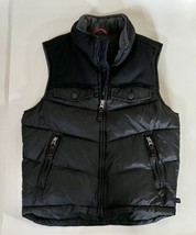 Gap Kids Boys Black Puffer Vest M 8 Wool Blend Zippers Pockets Warm Lining - $14.99