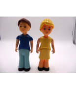 Little Tikes Dollhouse Girl Mother Yellow dress Blonde Hair and  Boy Bro... - $23.76