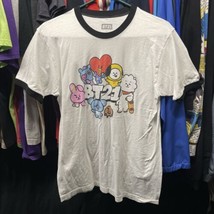 BT21 BTS K-Pop Adult Large T Shirt Korean Characters Kawaii Y2K Classic ... - $17.99