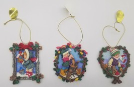 Lot of Three(3) 1999 Ashton Drake Christmas in the Woods Holiday Ornaments - $43.37