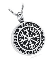 Cremation Jewelry Viking Runic Compass Urn for - £49.42 GBP