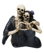 Love Never Dies Black Cloaked Skeleton Couple Love Sign Hand Gesture Fig... - $553.50 MXN