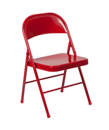 HERCULES Series Double Braced Red Metal Folding Chair for Events - $84.73 CAD