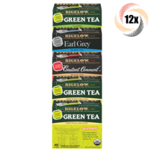 12x Boxes Bigelow Variety Flavor Black &amp; Green Tea | 40 Bags Each | Mix ... - £64.47 GBP